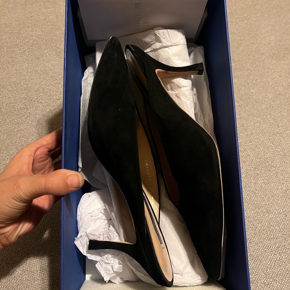 Stuart Weitzman Lulah Kitten Heel Mules Size 9 - Picture 7 of 13